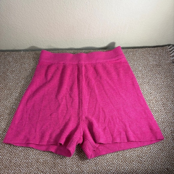 FP Beach Pants - Free People FP Beach Women’s Sz M Pull On Knit Shorts High Waist Beachy Preppy